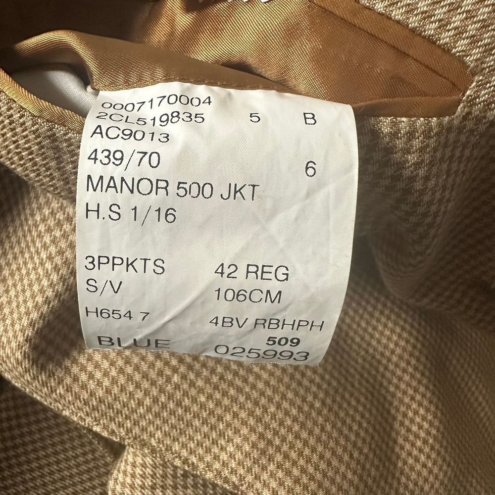 Ralph Lauren Purple Label Camel Hair Silk Houndstooth Blazer Made in England 42R - Picture 6 of 10